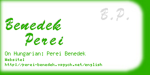 benedek perei business card